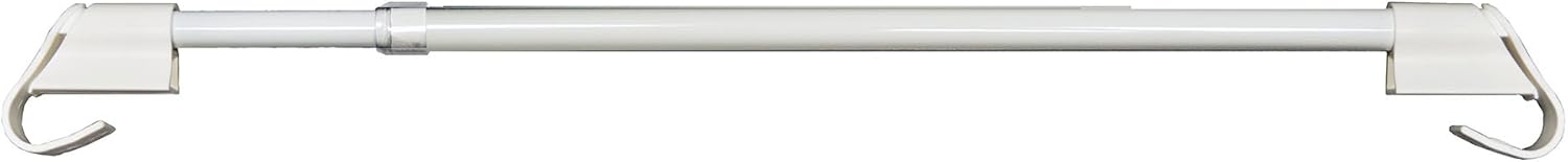 Tilldekor Caféhausstange CLAMP, weiß, ausziehbare Gardinenstange, 50 - 75 cm, inkl. Klemmträger - ohne Bohren oder Kleben!