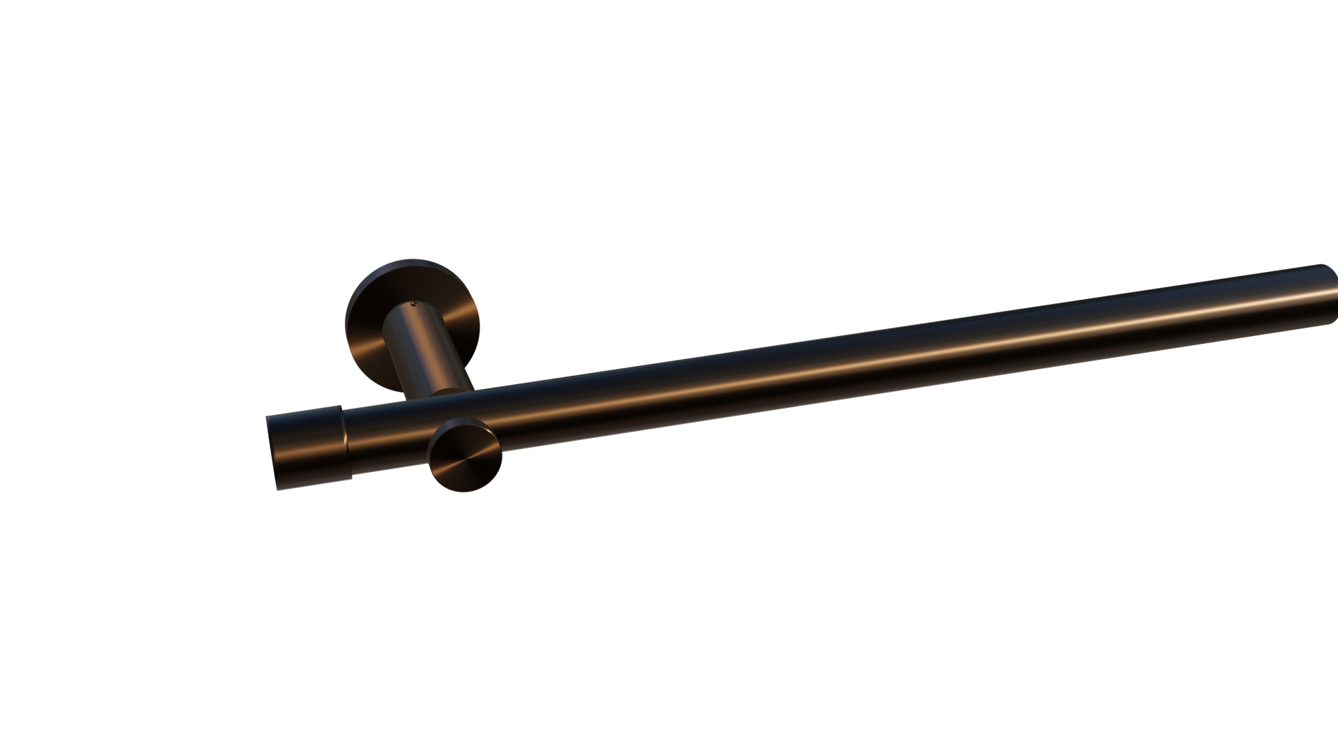 Gardinenstange HIGH-LINE Andrax, 1-Lauf, braun-antik, Ø 20 mm, 100-400 cm, inkl. Träger und Endstücke